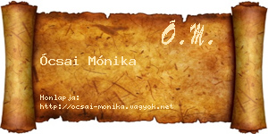 Ócsai Mónika névjegykártya